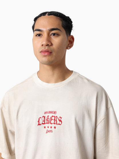MNA-G49 (Mitchell & ness lakers star tee vintage white) 112593478