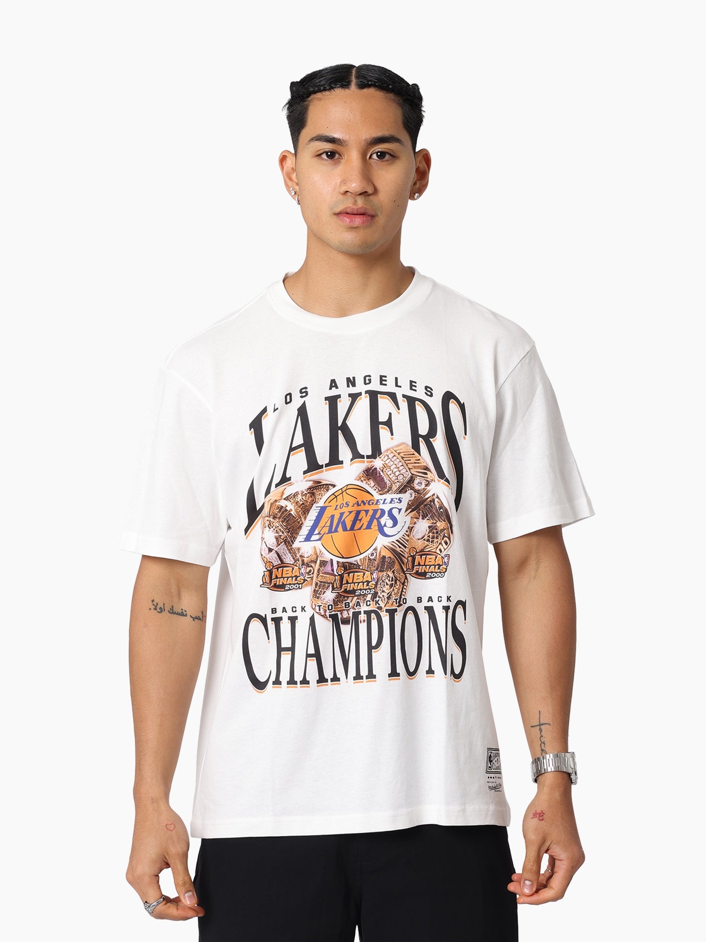 MNA-V49 (Mitchell & ness chasing dreams tee lakers vintage white) 122592591