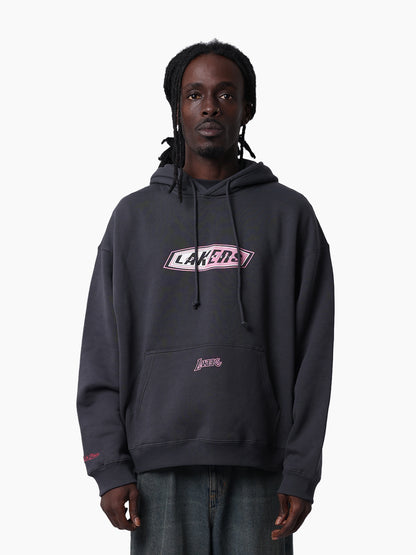 MNA-P50 (Mitchell & ness heat seeker hoodie lakers washed black) 32696363