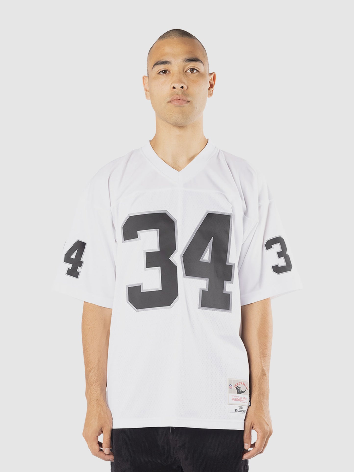 MNA-D47 (Mitchell & ness Bo Jackson 1988 Los Angeles Raiders Road Legacy Jersey white) 925910869