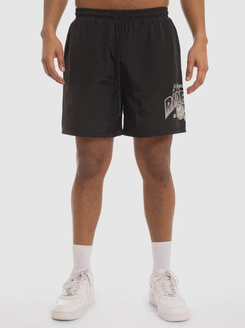 MNA-W33 (Mitchell and ness big hit nylon shorts raiders black) 112394347