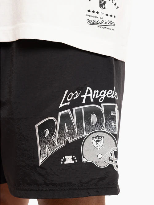 MNA-W33 (Mitchell and ness big hit nylon shorts raiders black) 112394347