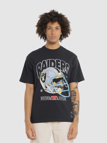 MNA-X33 (Mitchell and ness vintage helmet tee raiders faded black) 112393477