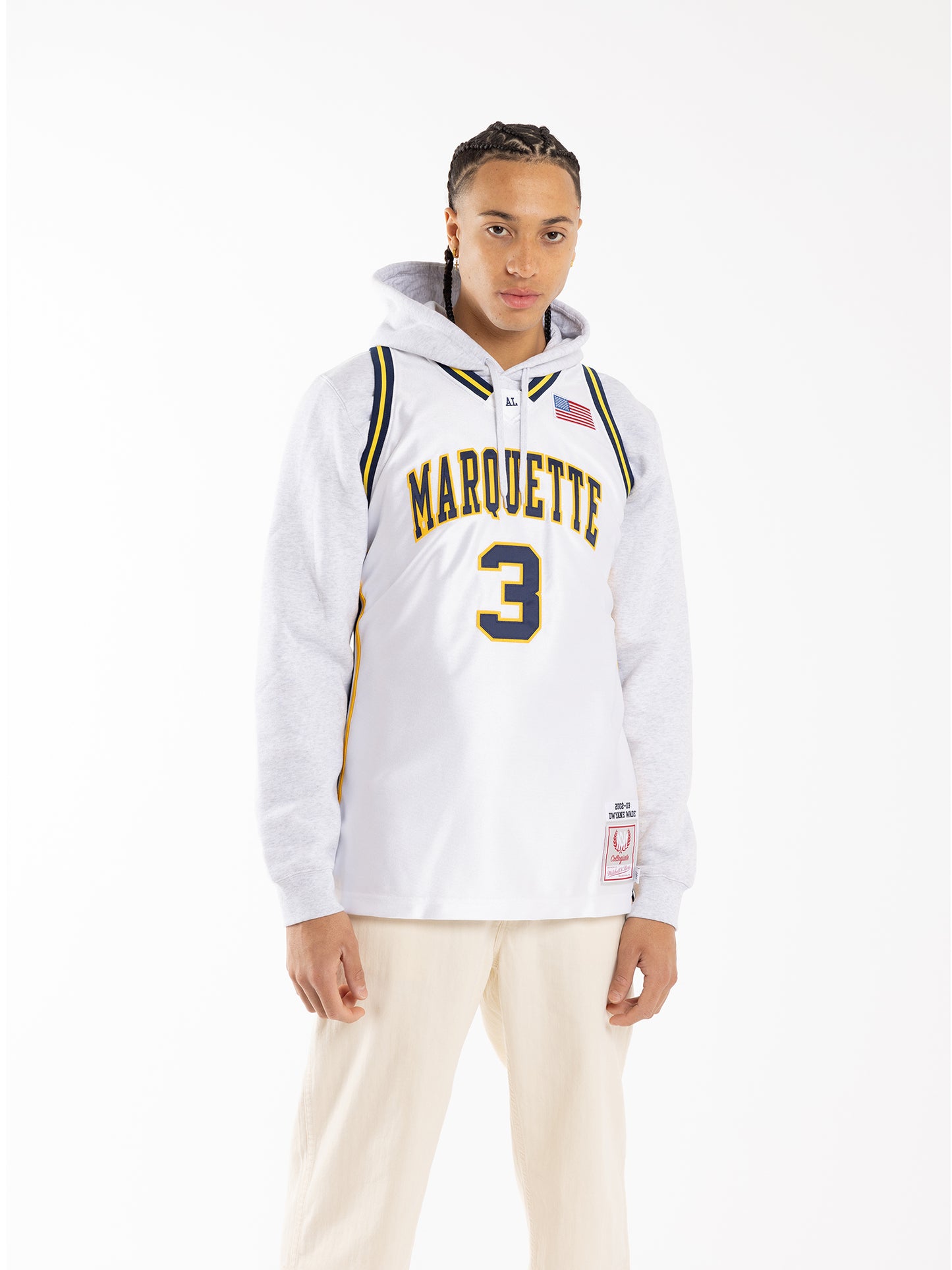 MNA-H40 (Mitchell & ness swingman jersey marq dwd 02-03 home white) 122498695