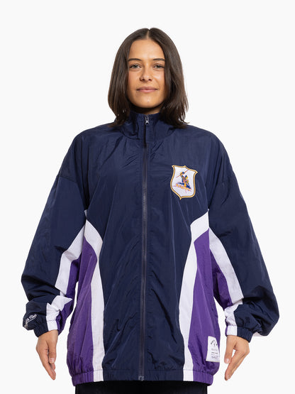 MNA-D37 (Mitchell and ness mens retro track jacket storm navy/white/purple) 72496956