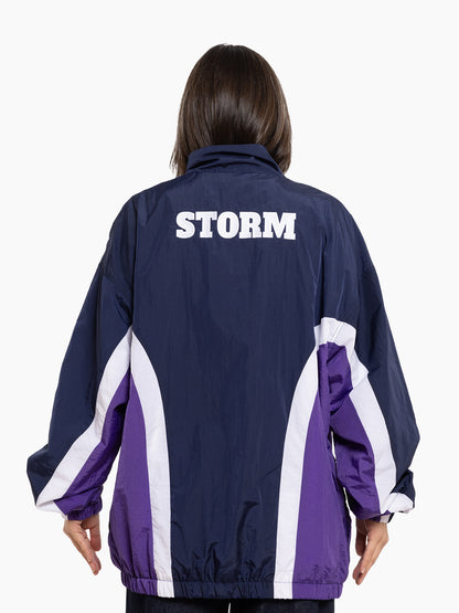 MNA-D37 (Mitchell and ness mens retro track jacket storm navy/white/purple) 72496956