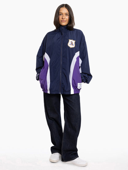 MNA-D37 (Mitchell and ness mens retro track jacket storm navy/white/purple) 72496956