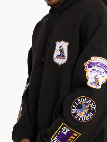 MNA-N36 (Mitchell and ness patch hoodie melbourne storm faded black) 72496956