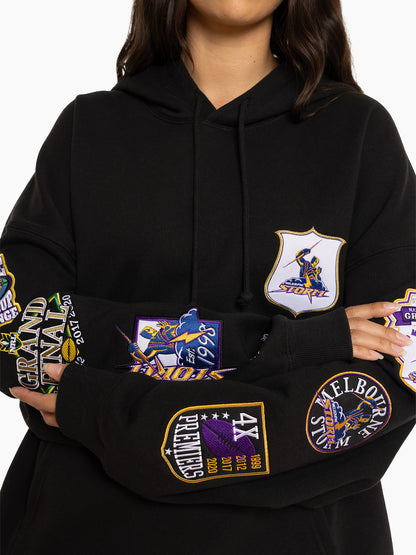 MNA-N36 (Mitchell and ness patch hoodie melbourne storm faded black) 72496956