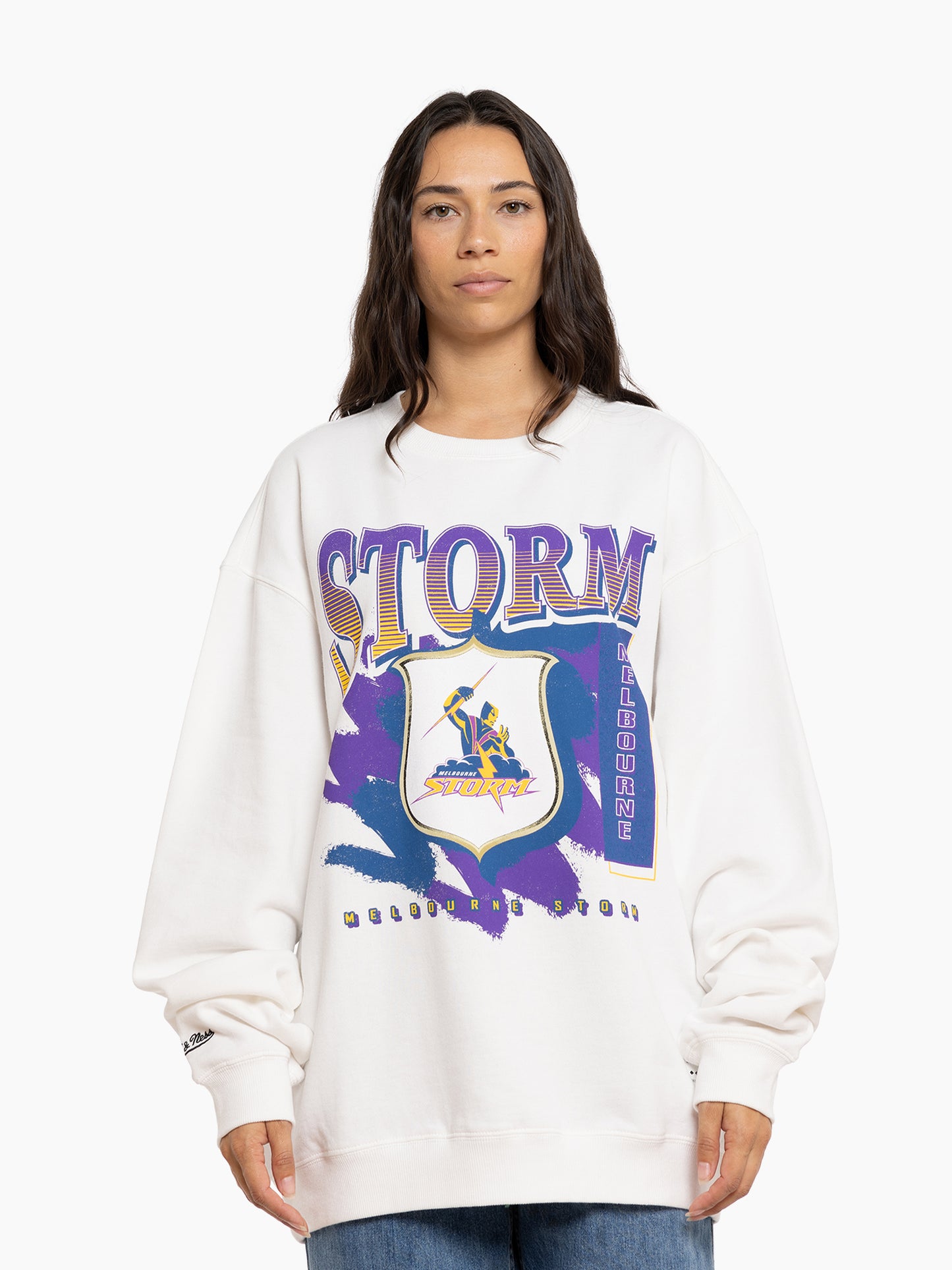 MNA-E37 (Mitchell and ness brush off crew storm vinatge white) 72495217