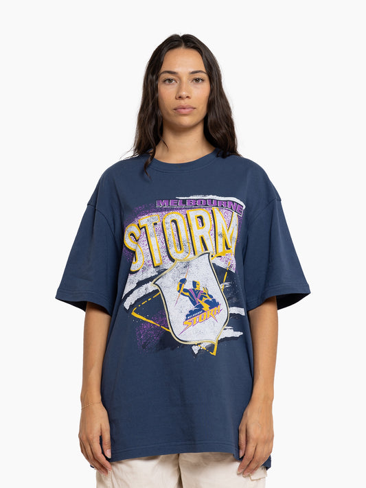 MNA-O36 (Mitchell and ness abstract tee melbourne storm navy) 72493043