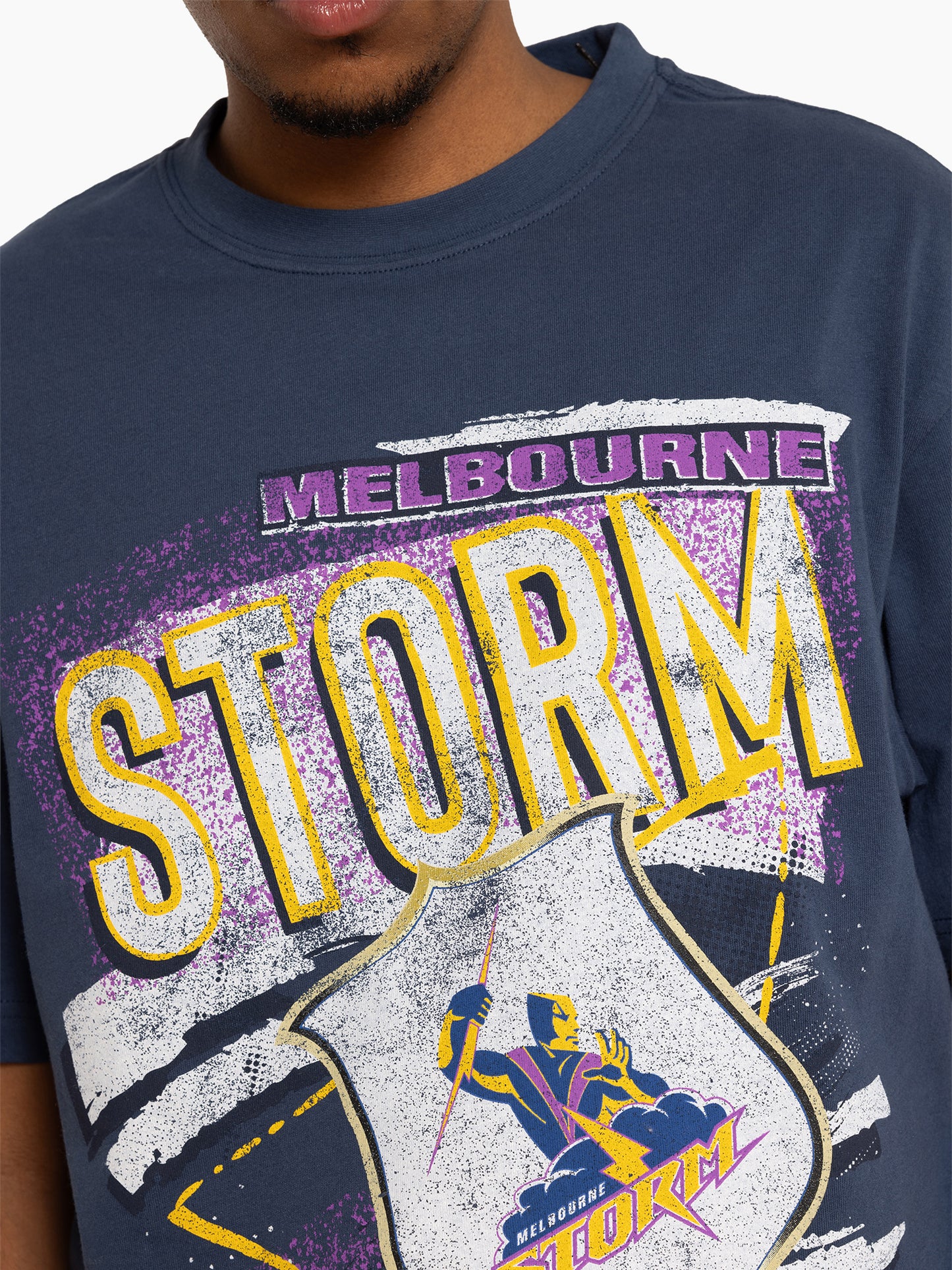 MNA-O36 (Mitchell and ness abstract tee melbourne storm navy) 72493043