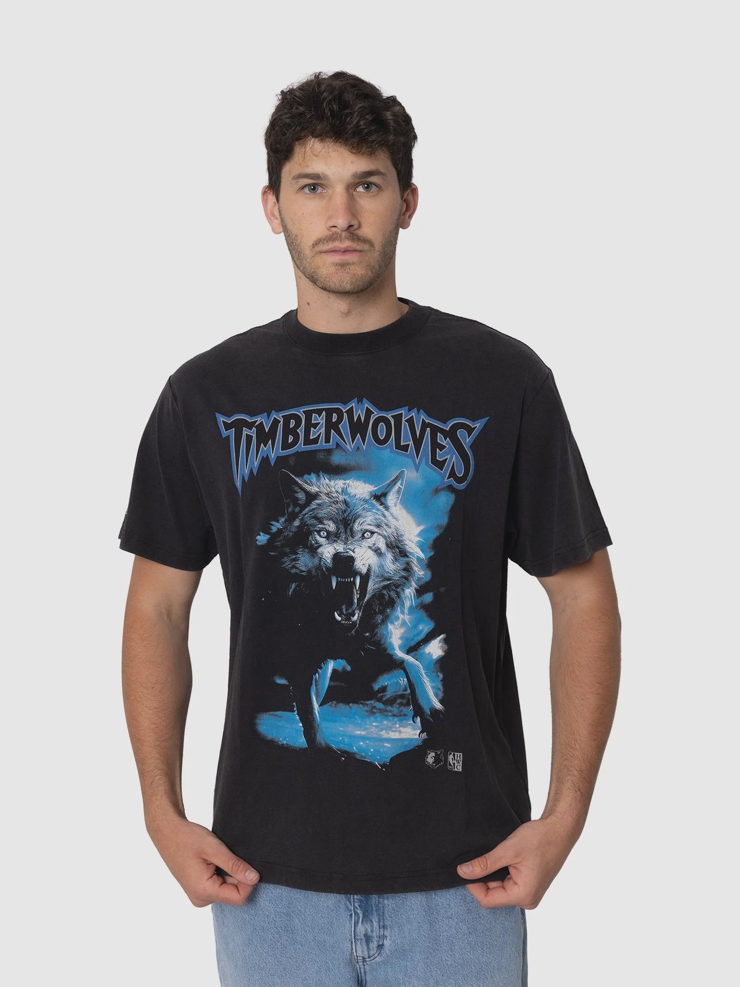 MNA-Q46 (Mitchell and ness play off merch tee timberwolves faded slate) 92593043