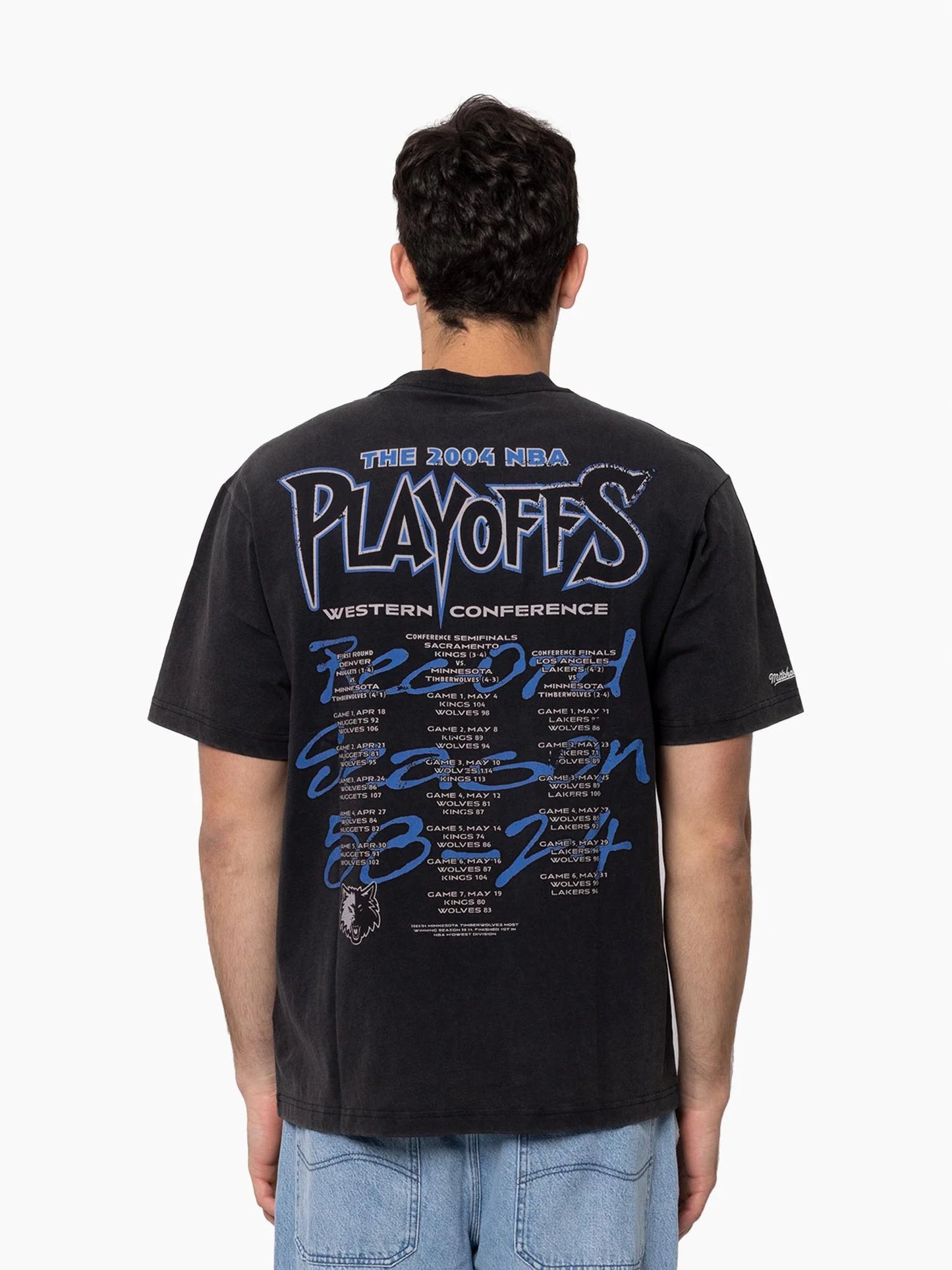MNA-Q46 (Mitchell and ness play off merch tee timberwolves faded slate) 92593043
