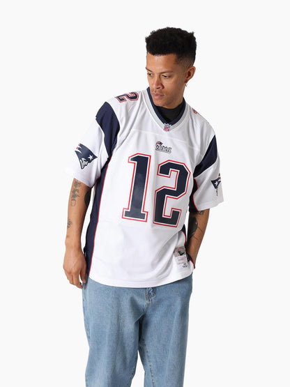 MNA-E47 (Mitchell & ness Tom Brady 2000 New England Patriots Legacy Jersey #12 white) 925910369