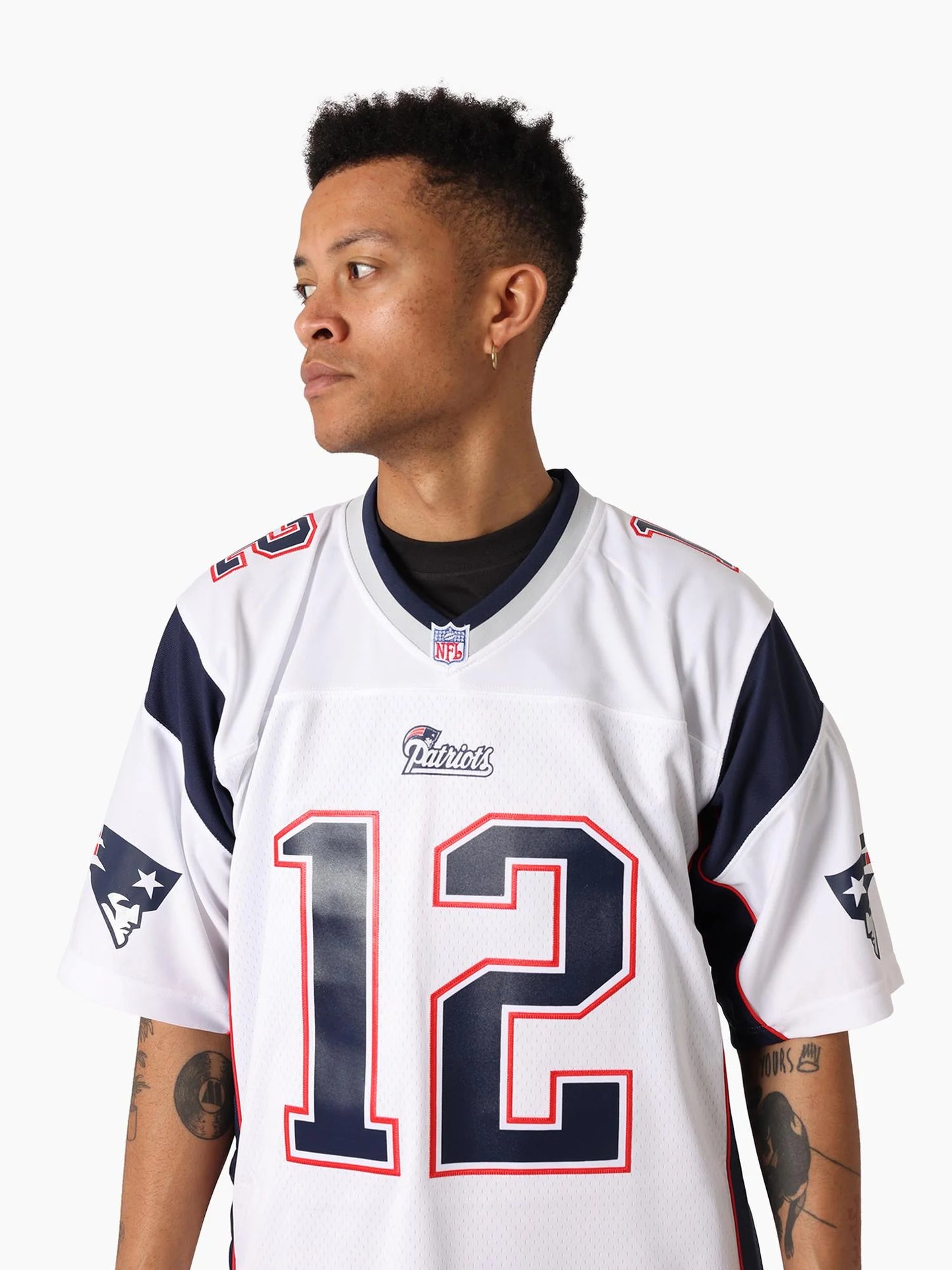 MNA-E47 (Mitchell & ness Tom Brady 2000 New England Patriots Legacy Jersey #12 white) 925910369