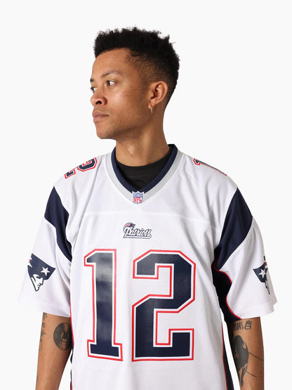 MNA-E47 (Mitchell & ness Tom Brady 2000 New England Patriots Legacy Jersey #12 white) 925910369