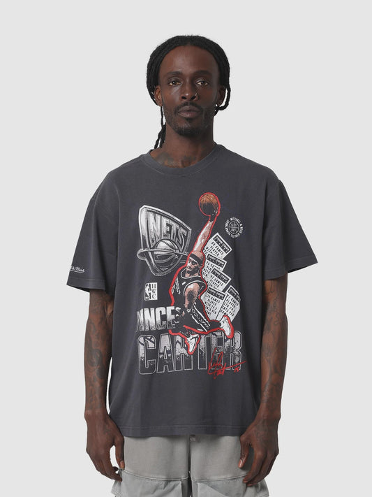 MNA-D49 (Mitchell & ness vince tee brooklyn nets carter washed black) 112593043