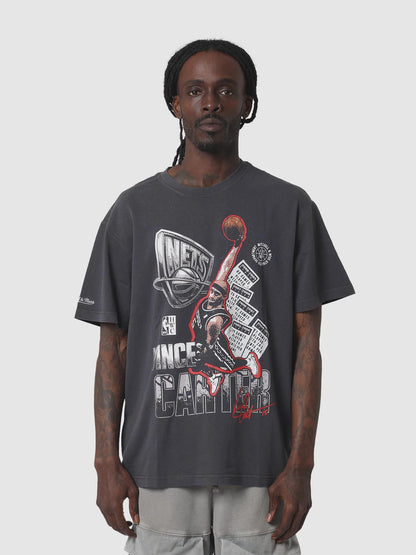 MNA-G50 (Mitchell & ness vince carter new jersey nets t-shirt washed balck) 22693043