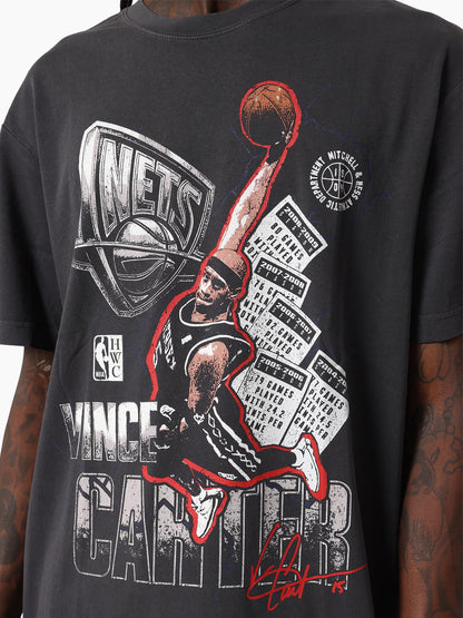 MNA-D49 (Mitchell & ness vince tee brooklyn nets carter washed black) 112593043