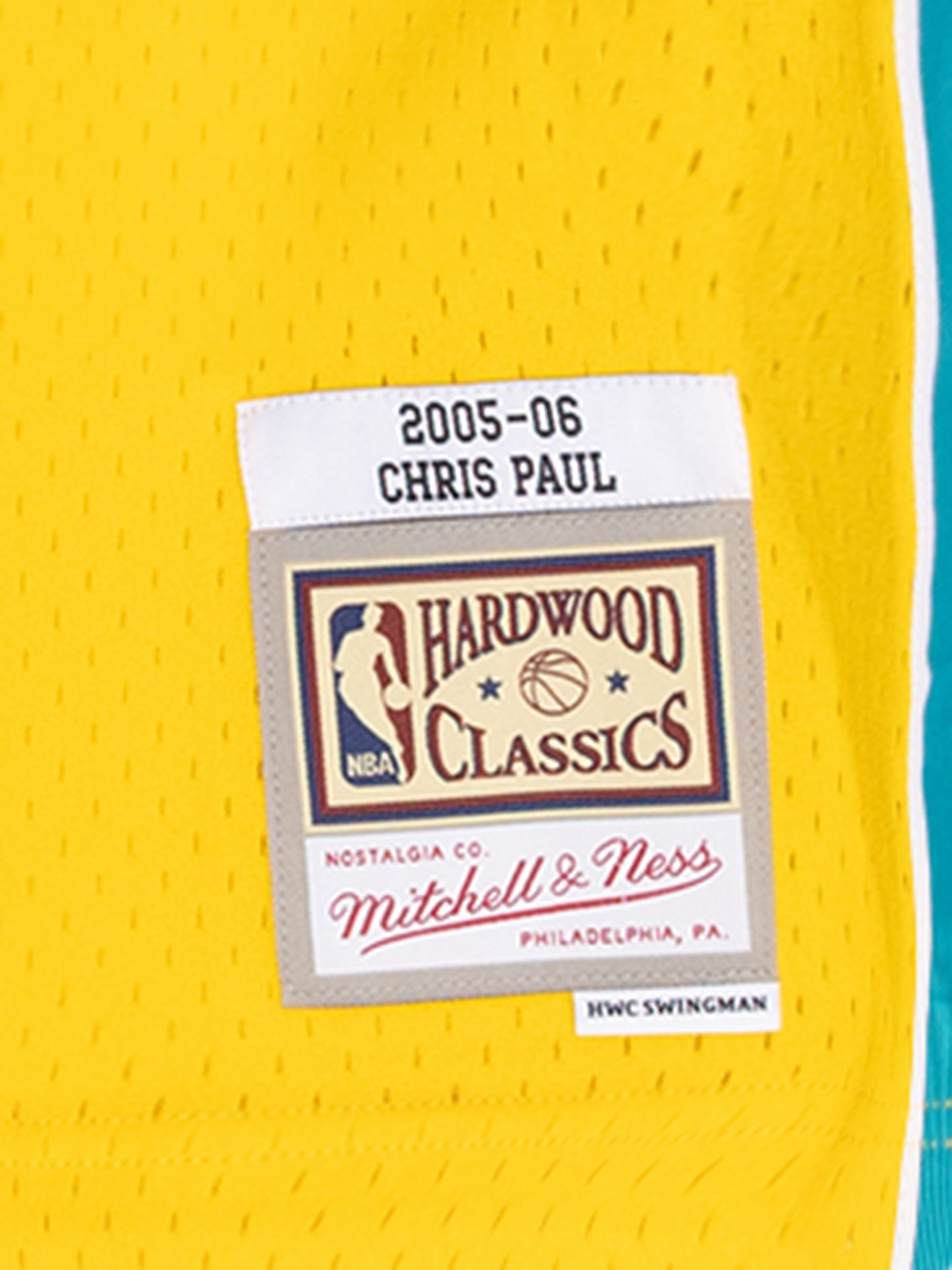 MNA-A45 (Mitchell & ness swingman jersey 2005 hornets chris paul athletic gold) 72598260