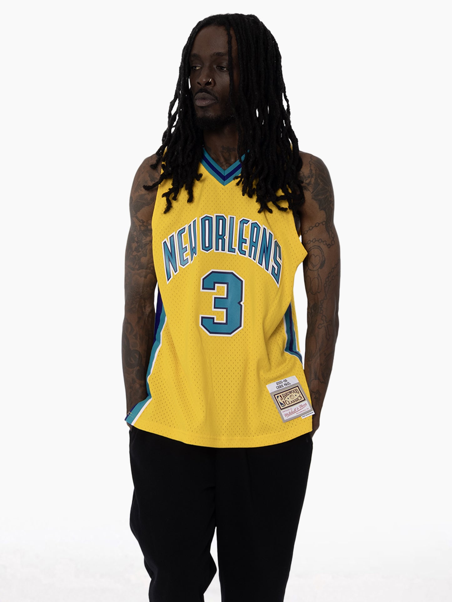MNA-A45 (Mitchell & ness swingman jersey 2005 hornets chris paul athletic gold) 72598260