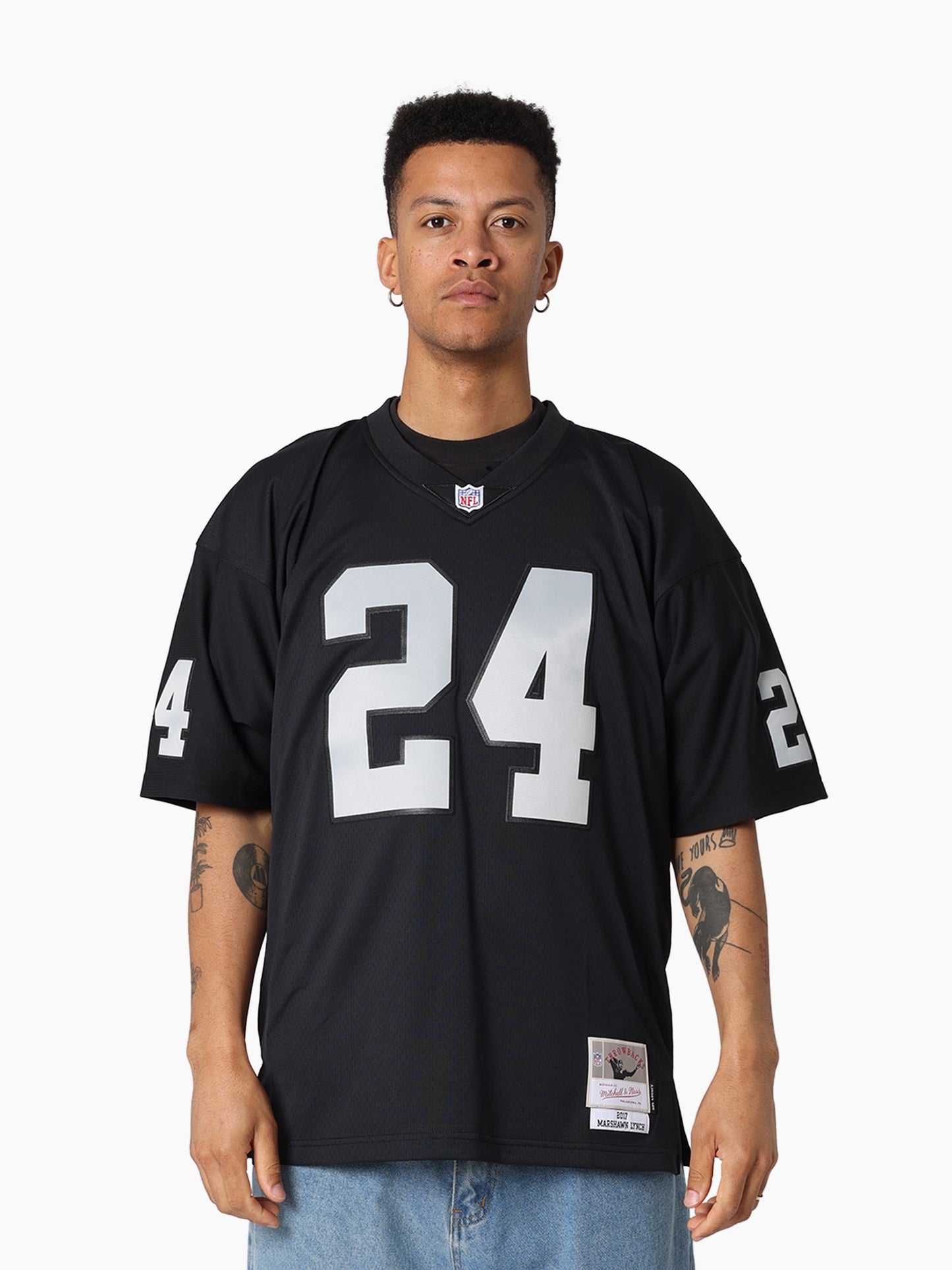 MNA-G47 (Mitchell & ness legacy jersey 2017 raiders marshawn lynch black) 925910869