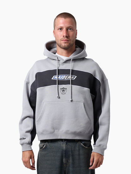MNA-Q50 (Mitchell & ness heat seeker panel hoodie raiders powder grey/faded slate) 32697727