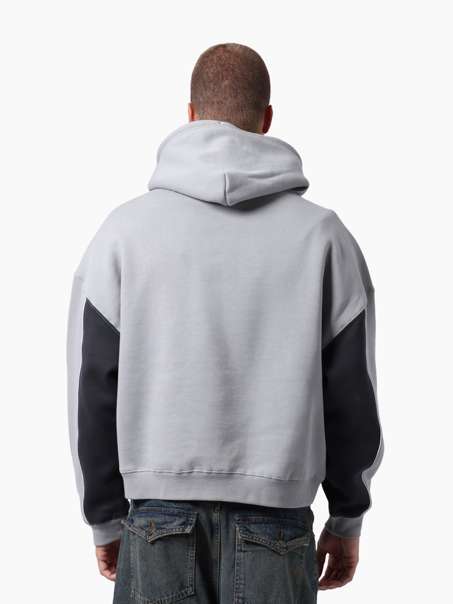 MNA-Q50 (Mitchell & ness heat seeker panel hoodie raiders powder grey/faded slate) 32697727