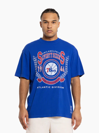 MNA-F32 (Mitchell and ness arch tee 76ers faded blue) 112393477