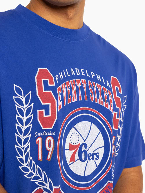 MNA-F32 (Mitchell and ness arch tee 76ers faded blue) 112393477