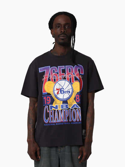 MNA-W49 (Mitchell & ness chasing dreams tee 76ers washed black) 122592591