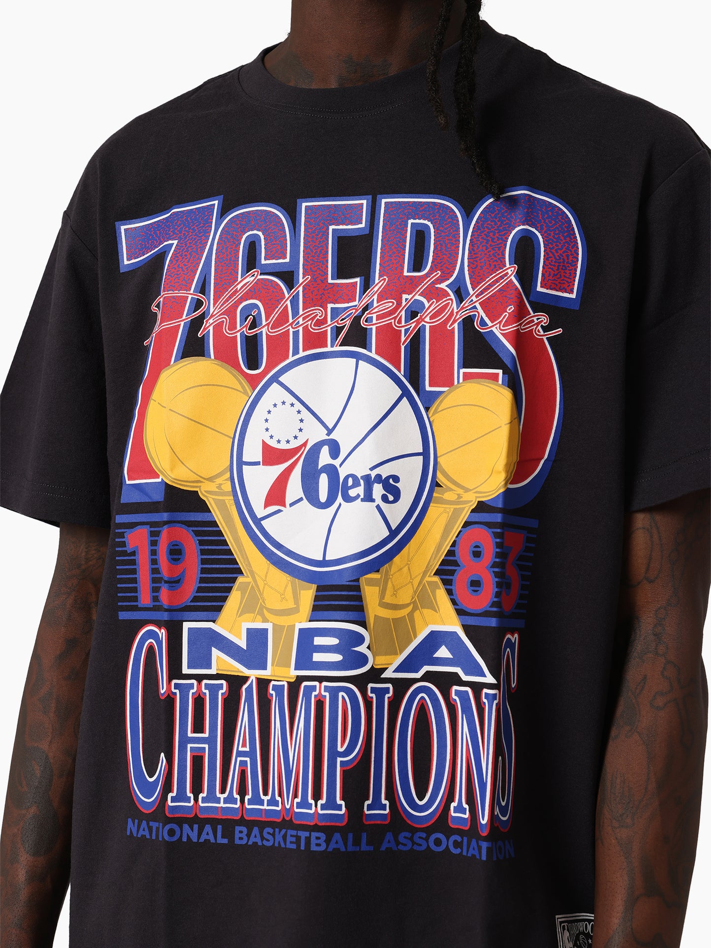 MNA-W49 (Mitchell & ness chasing dreams tee 76ers washed black) 122592591