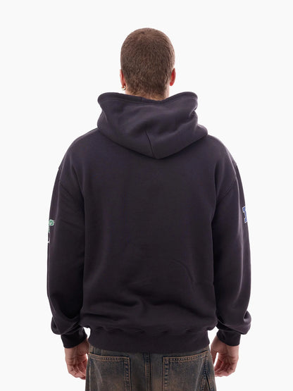 MNA-A52 (Mitchell & ness philadelphia eagles nfl arch helmet hoodie washed black) 72697826