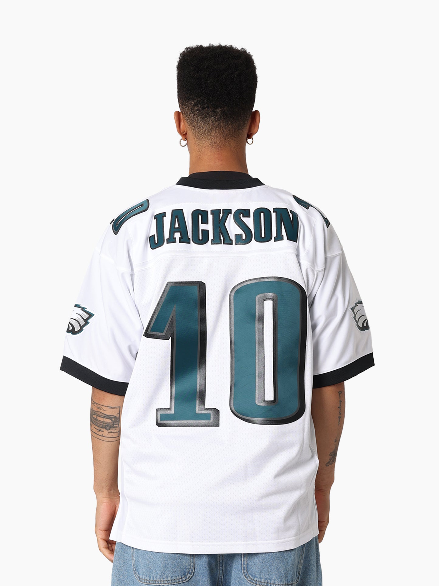 MNA-I47 (Mitchell & ness legacy jersey 2009 eagles de sean jackon white) 925910869