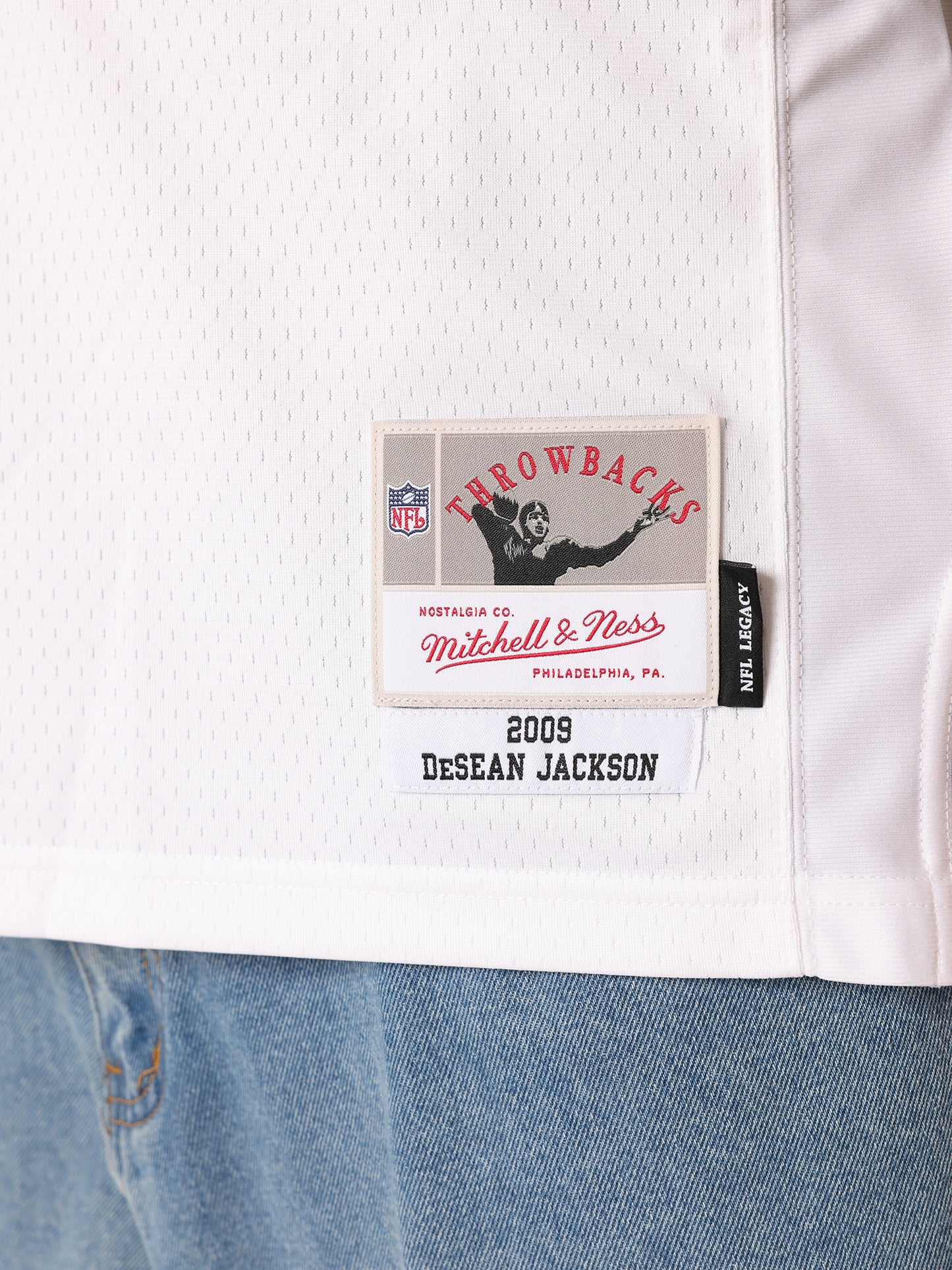 MNA-I47 (Mitchell & ness legacy jersey 2009 eagles de sean jackon white) 925910869