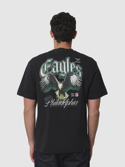 MNA-W46 (Mitchell and ness gothic team tee eagles faded black) 92592391