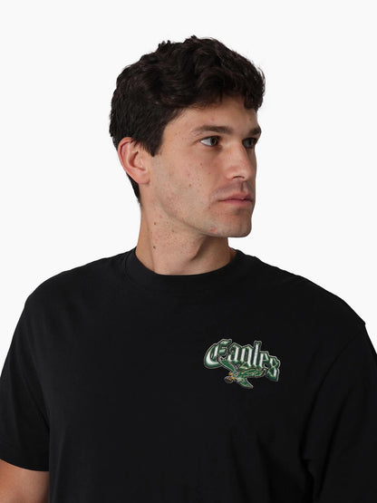 MNA-W46 (Mitchell and ness gothic team tee eagles faded black) 92592391