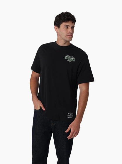 MNA-W46 (Mitchell and ness gothic team tee eagles faded black) 92592391