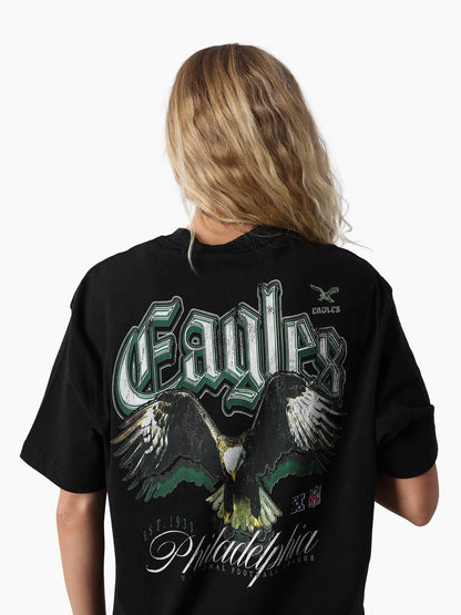 MNA-W46 (Mitchell and ness gothic team tee eagles faded black) 92592391