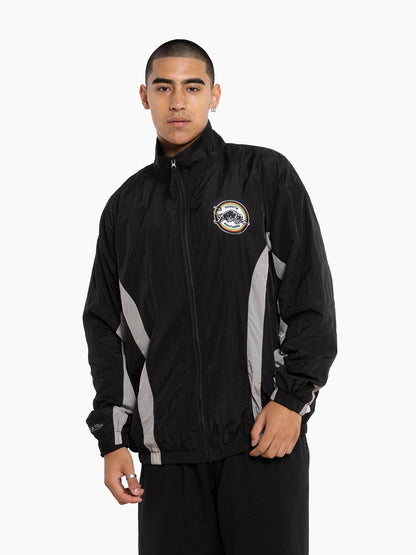 MNA-F37 (Mitchell and ness mens retro track jacket panthers black/grey) 72496956