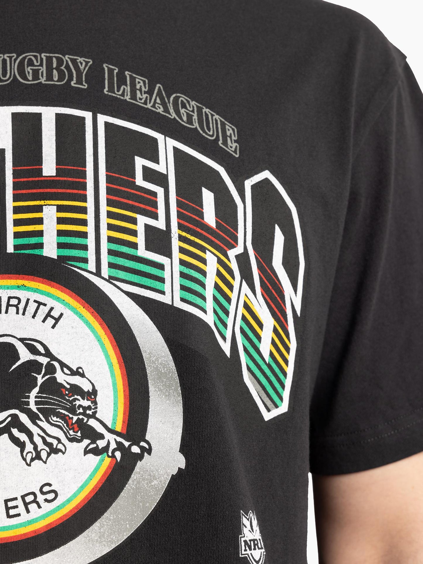 MNA-P38 (Mitchell & ness bevel crest tee panther faded black) 102493043