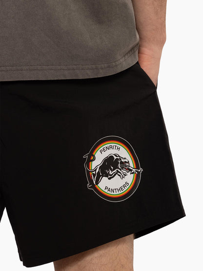 MNA-R38 (Mitchell & ness badge nylon short penrith panthers black) 102493913