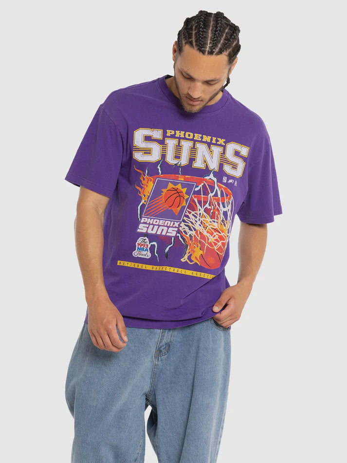 MNA-E35 (Mitchell and ness lightning hoop tee suns regal purple) 22493478