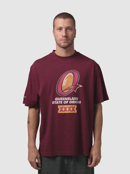 MNA-O51 (Mitchell & ness queensland state of origin tee maroon) 52693043