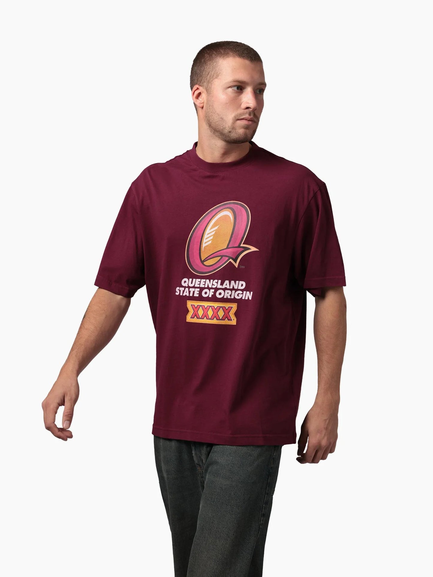MNA-O51 (Mitchell & ness queensland state of origin tee maroon) 52693043