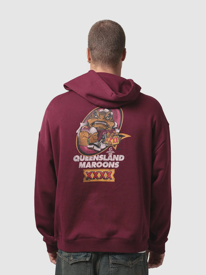 MNA-Q51 (Mitchell & ness queensland XXXX toad box hoodie maroon) 52697391