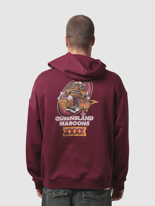 MNA-Q51 (Mitchell & ness queensland XXXX toad box hoodie maroon) 52697391