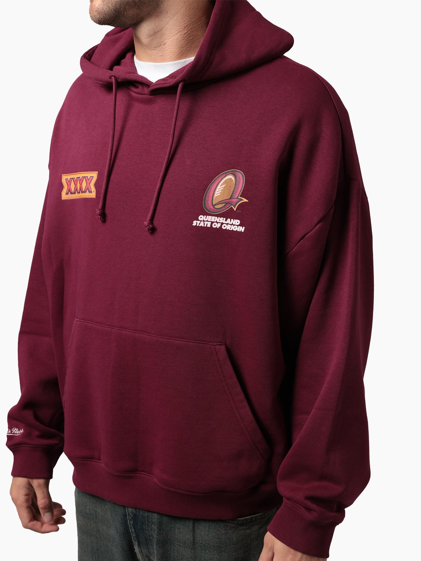 MNA-Q51 (Mitchell & ness queensland XXXX toad box hoodie maroon) 52697391