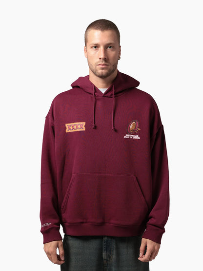 MNA-Q51 (Mitchell & ness queensland XXXX toad box hoodie maroon) 52697391